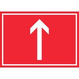 thumbnail of Richtungspfeil hoch Schild waagerecht weiss rot Pfeil A0 (841x1189mm)