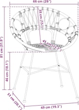 thumbnail of vidaXL Esszimmerstuhl 2 pcs Schwarz 49 x 51 x 81 cm Rattan und Eisen