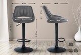 thumbnail of Barhocker Milet Kunstleder grau/schwarz