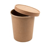 thumbnail of Recipientes Com Tampas 960 Ml 340 + 18 Pe G/M2 Ø11,7/9,2X13,5 Cm Natural Kraft (250 Unidades)