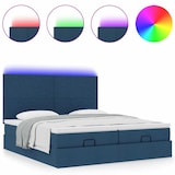 thumbnail of vidaXL Ottoman-Bett mit Matratzen & LEDs Blau 160x200 cm Stoff