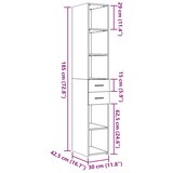 thumbnail of Helloshop26 - Buffet Sideboard Kommode Schrank Aufbewahrungsmöbel Organizer Küche Wohnzimmer Lounge hoch 30 x 42,5 x 185 cm 02_0033167