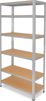 thumbnail of shelfplaza HOME 180x50x23 cm Schwerlastregal in verzinkt mit 6 Böden und 145 kg Traglast pro Boden