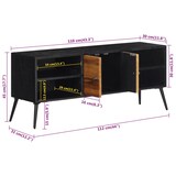 thumbnail of Mueble de TV teca maciza reciclada 112x31x45 cm