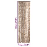 thumbnail of vidaXL Fliegenvorhang Beige und Dunkelbraun 56x185 cm Chenille