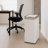thumbnail of WellHome - Pattumiera in acciaio inox con sensore automatico e coperchio ad alette, bianco, 70L - 41 x 26,5 x 77 cm