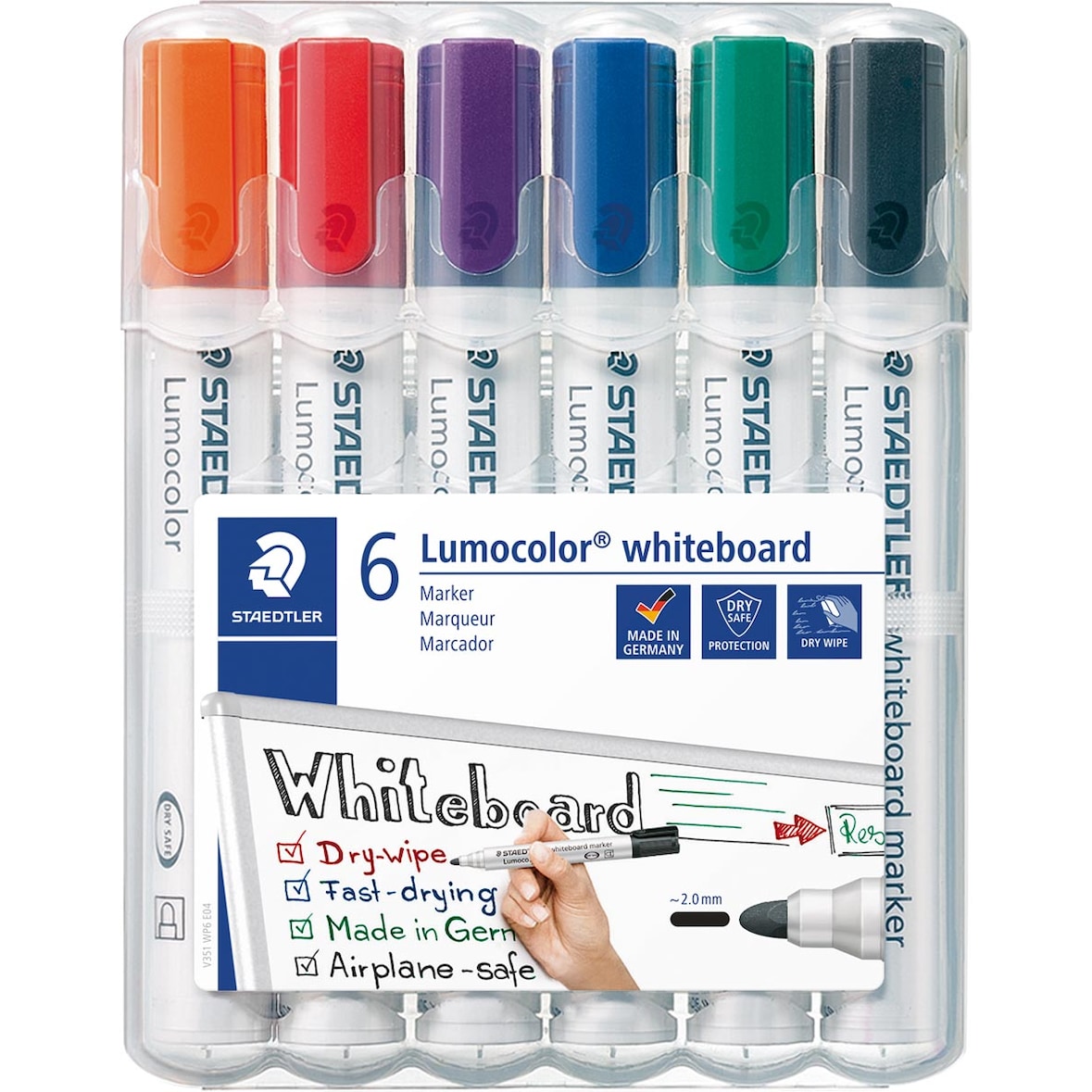 STAEDTLER Whiteboardmarker Lumocolor 351 WP6-1 sort. 6 St/Pack
