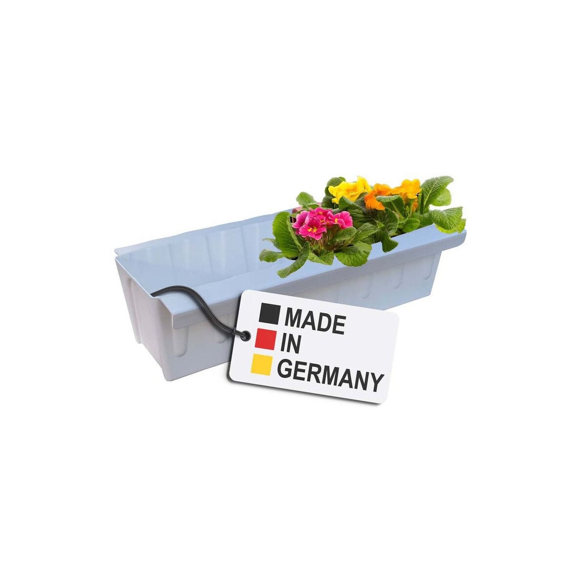 Europaletten Blumenkasten Weiß Pflanzkasten zum An- & Einhängen Blumentopf  Weiß