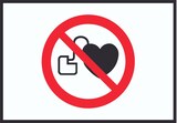 thumbnail of Kein Zutritt für Personen mit Herzschrittmachern oder implantierten Defibrillatoren Symbol Schild A0 (841x1189mm)