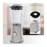 thumbnail of Proficook UM 1213 Amerikanischer Standmixer, 1-Liter-Glasbehälter, 2 Geschwindigkeiten + Impuls, Eispickel-Funktion, Edelstahlklingen. 500W Silber