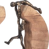 thumbnail of Skulptur Holz Teamwork Teamarbeit 29,5 x 28 cm Schwarz Gold Dekoration Deko Art