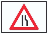 thumbnail of Schild Achtung Verengte Fahrbahn rechts Symbol A0 (841x1189mm)