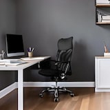 thumbnail of Pack de 5 Sillas de Oficina DASCK – Ergonómicas con Respaldo de Malla, Base Cromada y Reposabrazos Fijos