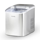 thumbnail of H.Koenig KB14 Máquina de gelo, 120 W, 2 tamanhos de cubos, bandeja de água 2,1 L, tela LCD, aço inoxidável, cinza