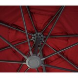 thumbnail of Zweefparasol HWC-A96, parasol, rond Ø 4m polyester/aluminium 27kg ~ bordeaux zonder voet