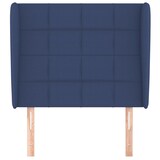 thumbnail of vidaXL Kopfteil mit Ohren Blau 103x23x118/128 cm Stoff