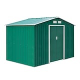 thumbnail of Cobertizo de jardín de exterior 4,9 m² 277x195x192 cm caseta de jardín con 2 puertas corredizas base refuerzo (suelo no incluido) verde oscuro