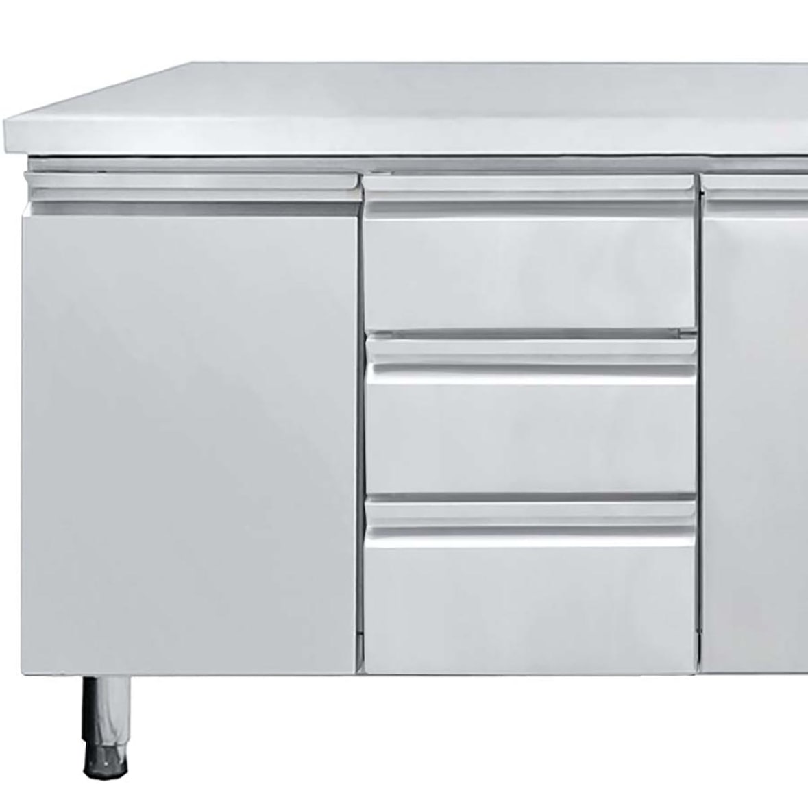Ensemble de 3 tiroirs pour comptoirs réfrigérés EASYLINE 700, centre gauche