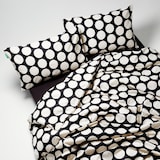 thumbnail of Benetton - 3-teiliges Einzelbett-Set (Bettbezug 155 x 200 cm, Spannbettlaken 90 x 200 cm und Kissenbezug 50 x 80 cm) 100 % schwarze Baumwolle