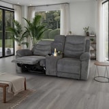 thumbnail of Kinosessel, 2er-Fernsehsessel mit Relaxfunktion, Liegefunktion Easy-Lift, Belastbarkeit je Sitzplatz 130 kg, Mikrofaser, in Dunkelgrau, Raburg Pixx