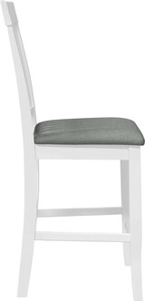 thumbnail of vidaXL Barhocker mit Kissen 2 Stk. Weiß Massivholz Gummibaum