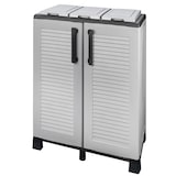 thumbnail of Poubelle de Tri Selectif 3 Conteneurs Recyclage Déchets Intérieur Extérieur 68 x 37 x 90cm 2 Portes  INTEC