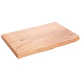 thumbnail of vidaXL Wandregal Hellbraun 60x40x(2-4) cm Massivholz Eiche Behandelt