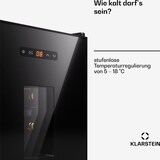 thumbnail of Klarstein Silent Vino 16 Uno | Weinkühlschrank | 1 Zone / 16 Flaschen Schwarz