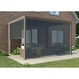 thumbnail of CRO Tenda laterale con binario per pergola bioclimatica in poliestere (30%) e PVC (70%) - per lato lunghezza 3,90 mt - colore antracite