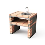 thumbnail of Module California plus xl avec évier et robinet en brique orangée