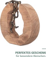 thumbnail of Skulptur Holz Teamwork Teamarbeit 29,5 x 28 cm Schwarz Gold Dekoration Deko Art