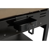 thumbnail of aro 3-pits gasgrillplaat, grilloppervlak 73 × 55 cm, met zijtafel, verrijdbaar, roestvrij staal, zwart