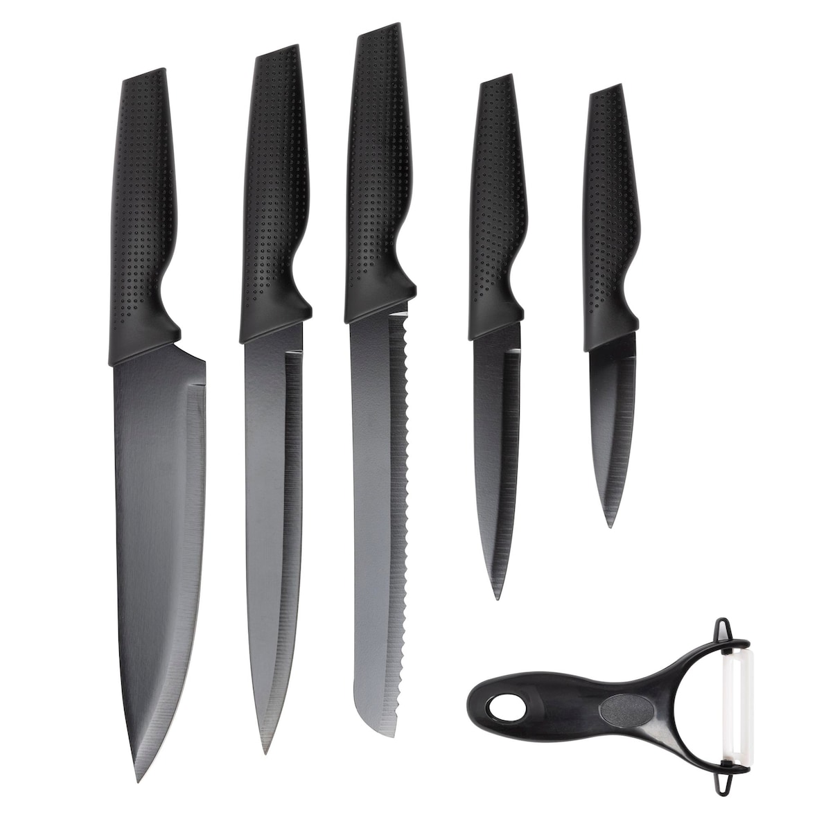 San Ignacio - Juego de 5 cuchillos con pelador acero inoxidable Willow