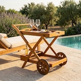 thumbnail of BS COM Carrello da Giardino portavivande in Legno Acacia cm 87x56x76 87x56x76 cm Marrone