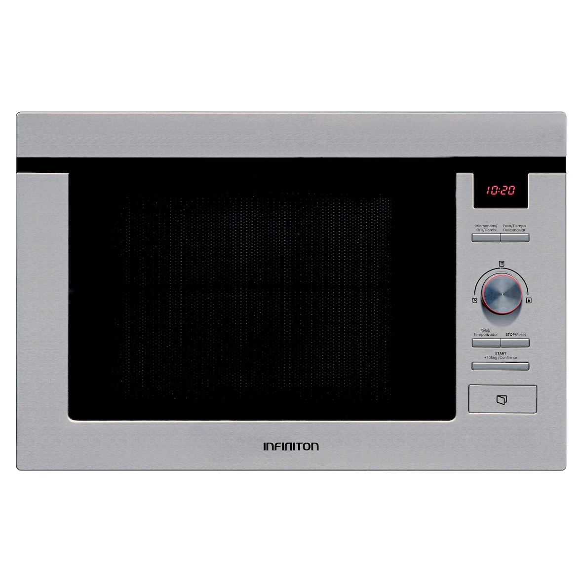 INFINITON Microondas Intregado IMW-1625 - Inox, 25 litros, 900 W, função grill 1000 W, display, 8 programas, interior em aço inox