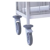 thumbnail of Tournus-bordenwagen gelast - voor 200 borden. Met scheidingsroosters en afneembaar frontrooster.