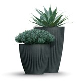 thumbnail of WellHome - Blumentopf aus rotationsgeformtem Kunststoff 105L Ø60x58cm in farbe Terrakotta - Latia Round MIDL