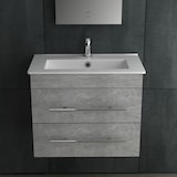 thumbnail of Alpenberger Badezimmer Schrank mit Waschbecken Grau- Nanobeschichtung & Soft-Close Gäste WC