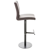 thumbnail of Conjunto de 2 bancos de bar Cadiz com cobertura em imitação de pele preto/marrom