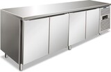 thumbnail of KLIMAITALIA Tropischer viertüriger Edelstahlkühltisch. Automatisches Auftauen. Temperatur -2°C/+8°C.  Maße LxDxH 2230x60x86 cm. SNACK4100TNF
