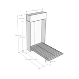 thumbnail of 120 Kentaro Noce bed met opklapbaar bovenkastje