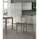 thumbnail of Monaco - Cadeira em madeira lacada cinza pomba couro ecológico 2 peças