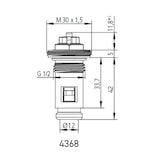 thumbnail of Belrad Thermostatventil Ventil Ventileinsatz G 1/2" Art.Nr: 4368 Heizkörper