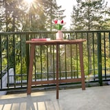 thumbnail of Relaxdays Klapptisch, halbrund, HxBxT: 74 x 80 x 50 cm, Balkon, Terrasse & Garten, Holz, Outdoor, Wandklapptisch, braun