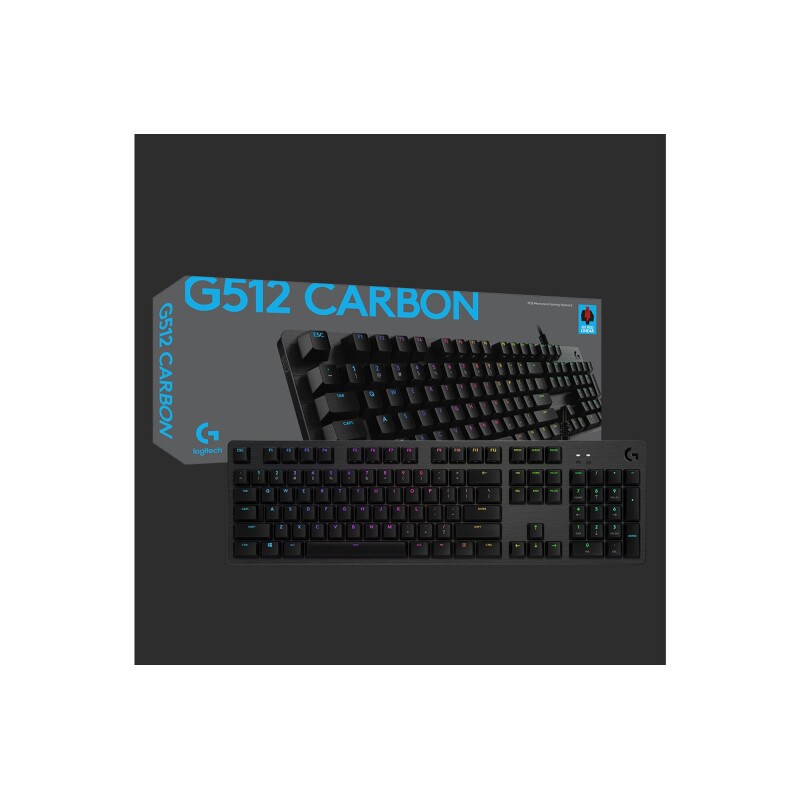 Clavier Gamer Logitech G512 Carbon AZERTY – Switches GX Brown, Rétroéclairé, Noir