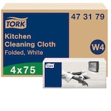thumbnail of Tork Keukendoekjes Wit W4, extreem absorberend, 4 × 75 doekjes, 473179