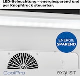thumbnail of Exquisit Glastürkühlschrank, 240l Getränkekühlschrank mit LED, Umluft, 4 verstellbare Ablagen, CoolPro, GKS5220-GT-431D schwarz