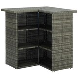 thumbnail of 8-tlg. Gartenbar-Set mit Kissen Poly Rattan Grau
