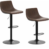 thumbnail of Conjunto de 2 bancos de bar COSTWAY, cadeiras de bar com altura ajustável de 60 a 82 cm, com encosto e apoio para os pés