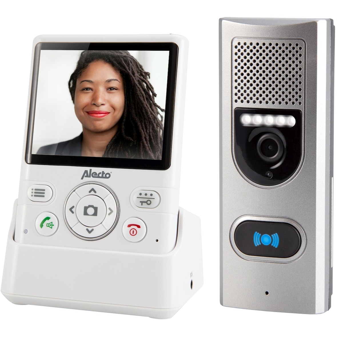 ALECTO ADI-250 - Türsprechanlage mit Kamera, weiß/silber